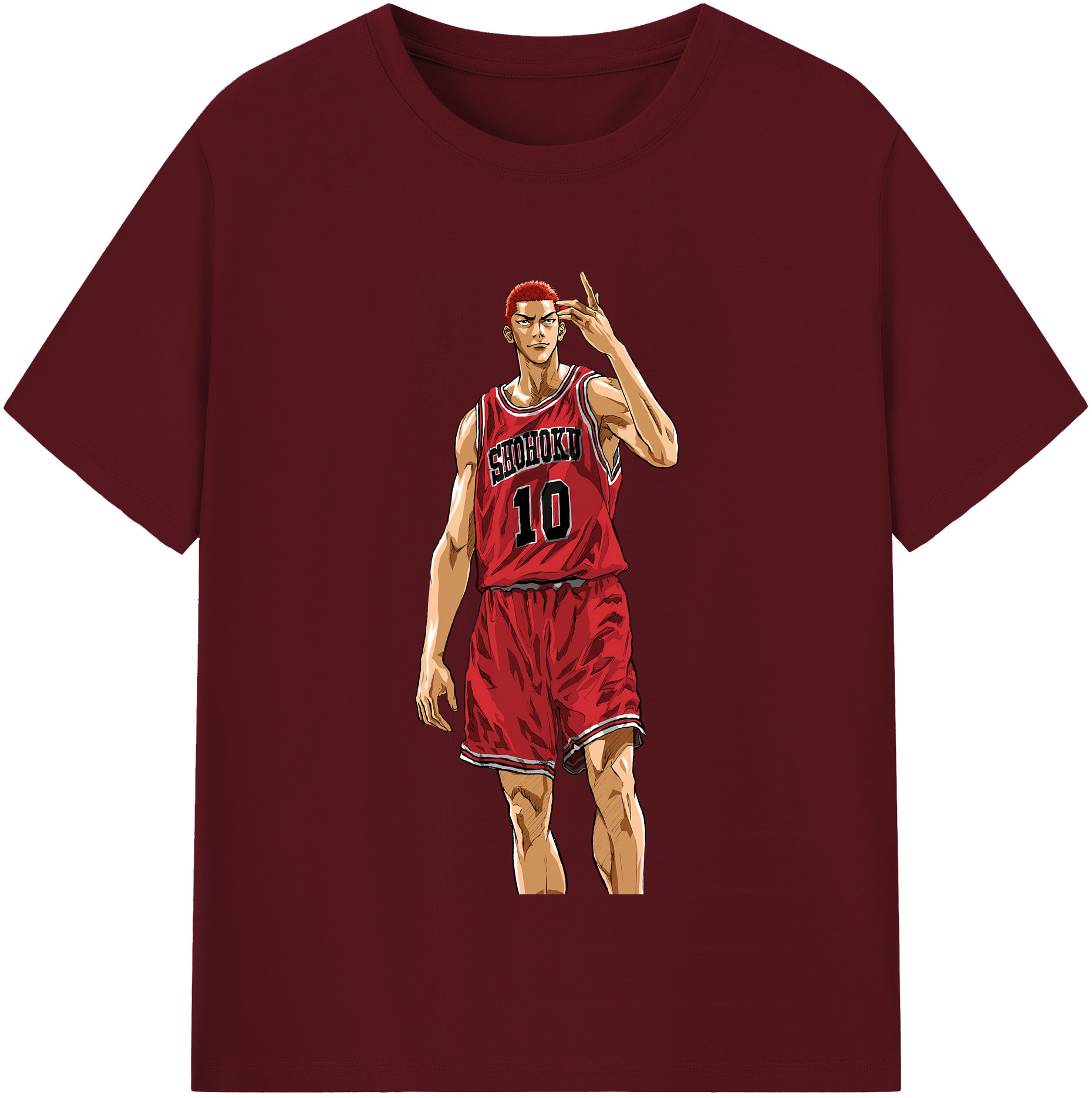 SLAM DUNK／スラムダンク 綿100％半袖Tシャツ（フロントプリント）